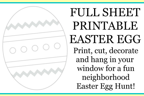 Easter Egg Free Printable Page
